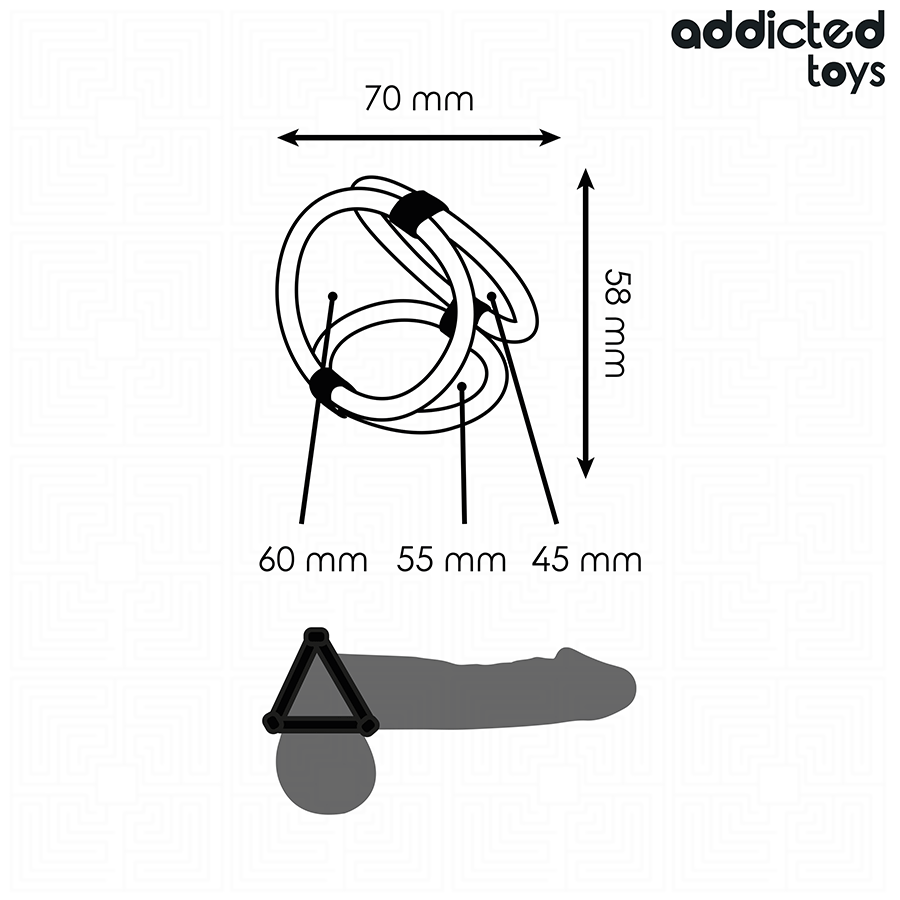 ADDICTED TOYS - ANILLO PARA PENE TRIPLE