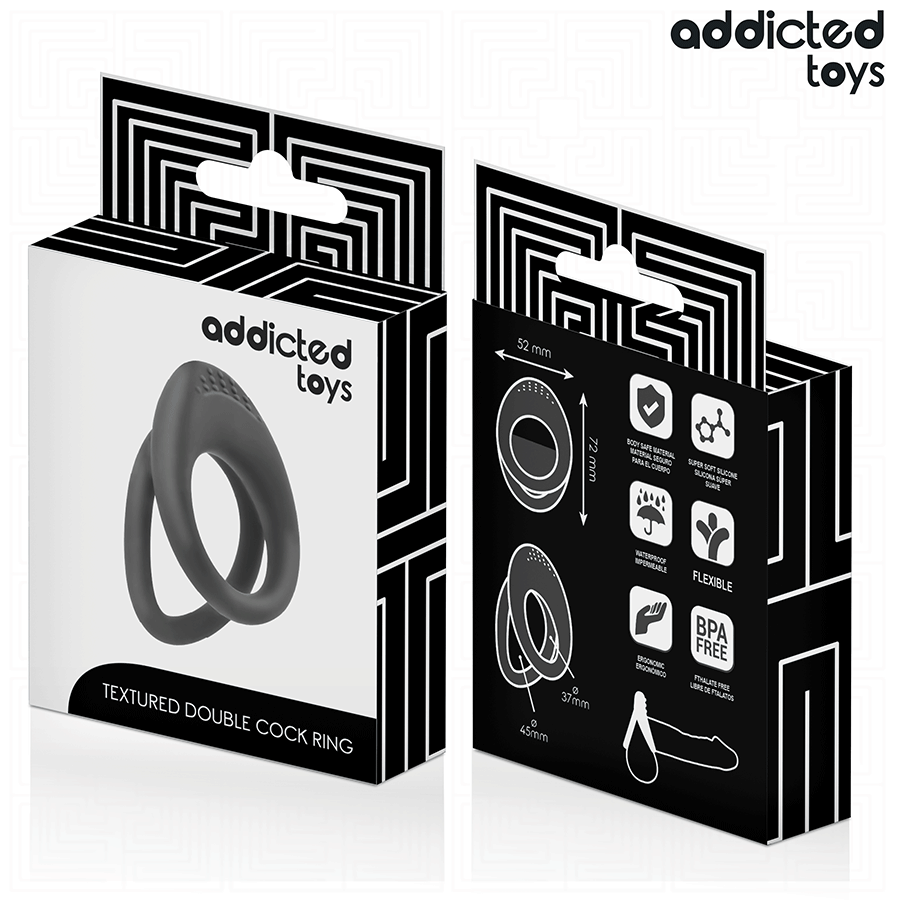 ADDICTED TOYS - ANILLO PARA PENE DE DOBLE TEXTURA