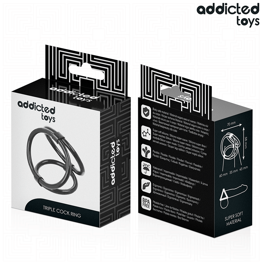 ADDICTED TOYS - ANILLO PARA PENE TRIPLE