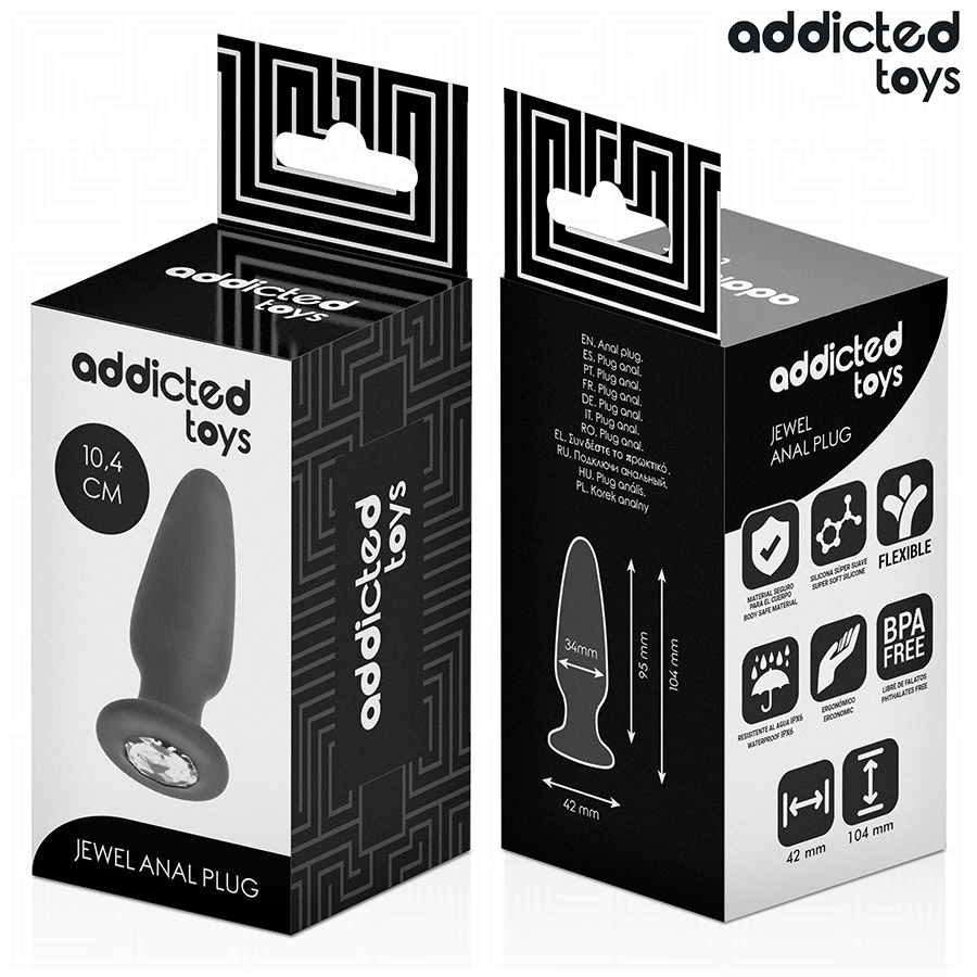 ADDICTED TOYS - PLUG ANAL CON JOYA TALLA M 10,4 CM
