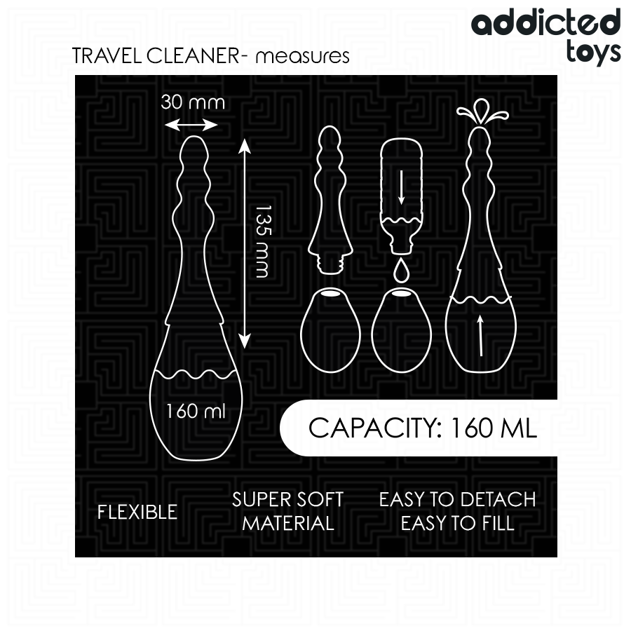 ADDICTED TOYS - LIMPIADOR DE VIAJE MODELO 4