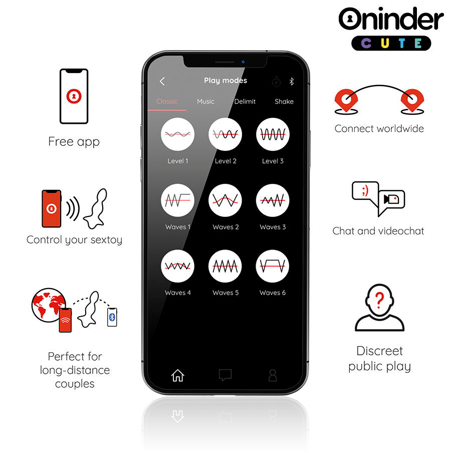 ONINDER CUTE - DILATADOR ANAL VIBRADOR LOVE BUTT - APLICACIÓN MUNDIAL GRATUITA