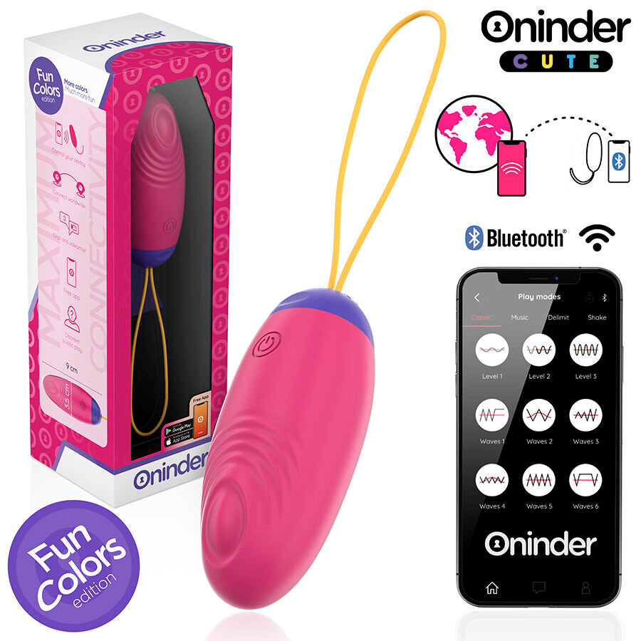 ONINDER CUTE - HUEVO DE SILICONA CON VIBRACIONES Y GOLPETEOS - APLICACIÓN MUNDIAL GRATUITA