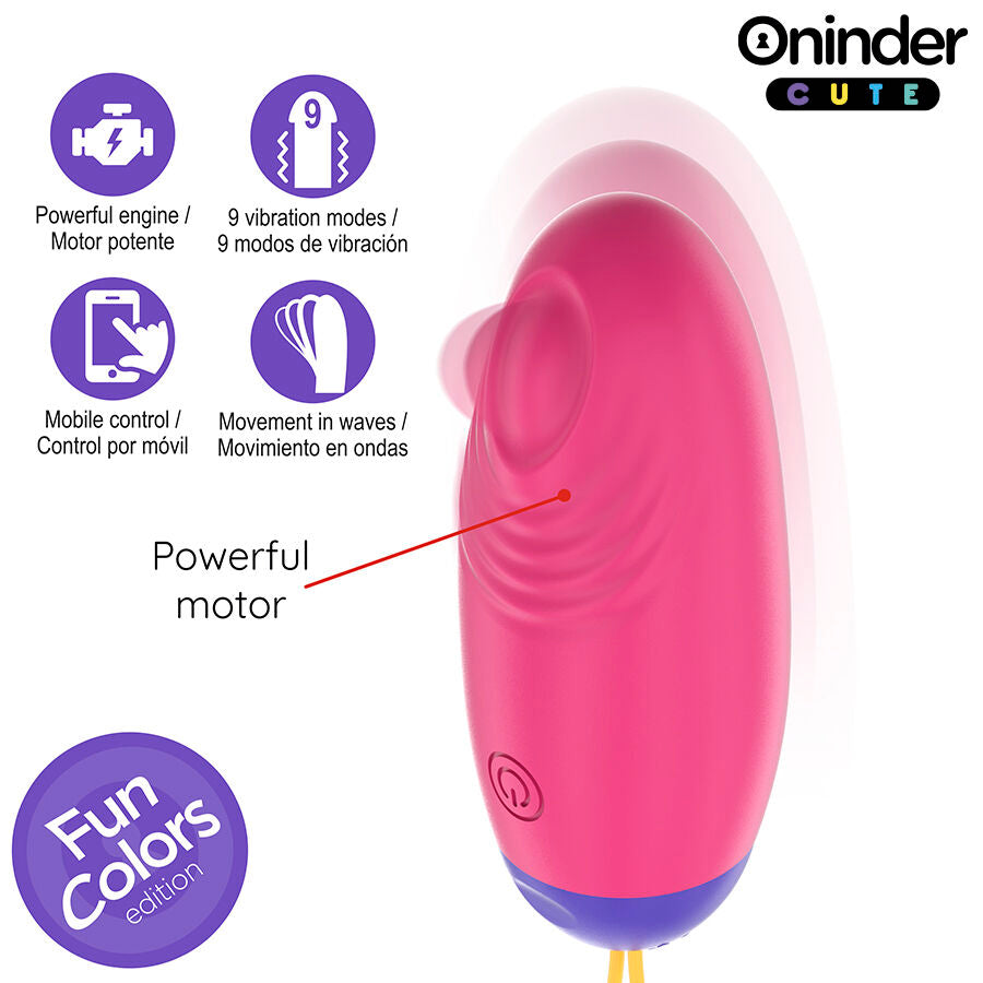 ONINDER CUTE - HUEVO DE SILICONA CON VIBRACIONES Y GOLPETEOS - APLICACIÓN MUNDIAL GRATUITA