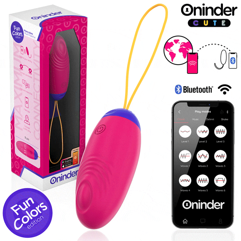ONINDER CUTE - HUEVO DE SILICONA CON VIBRACIONES Y GOLPETEOS - APLICACIÓN MUNDIAL GRATUITA