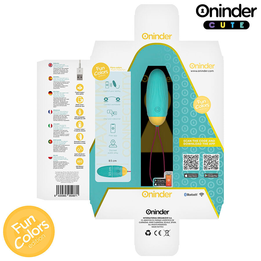 ONINDER CUTE - HUEVO VIBRADOR LOVE PLEASURE - PIEDRAS DE SILICONA GIRATORIAS - APLICACIÓN MUNDIAL GRATUITA