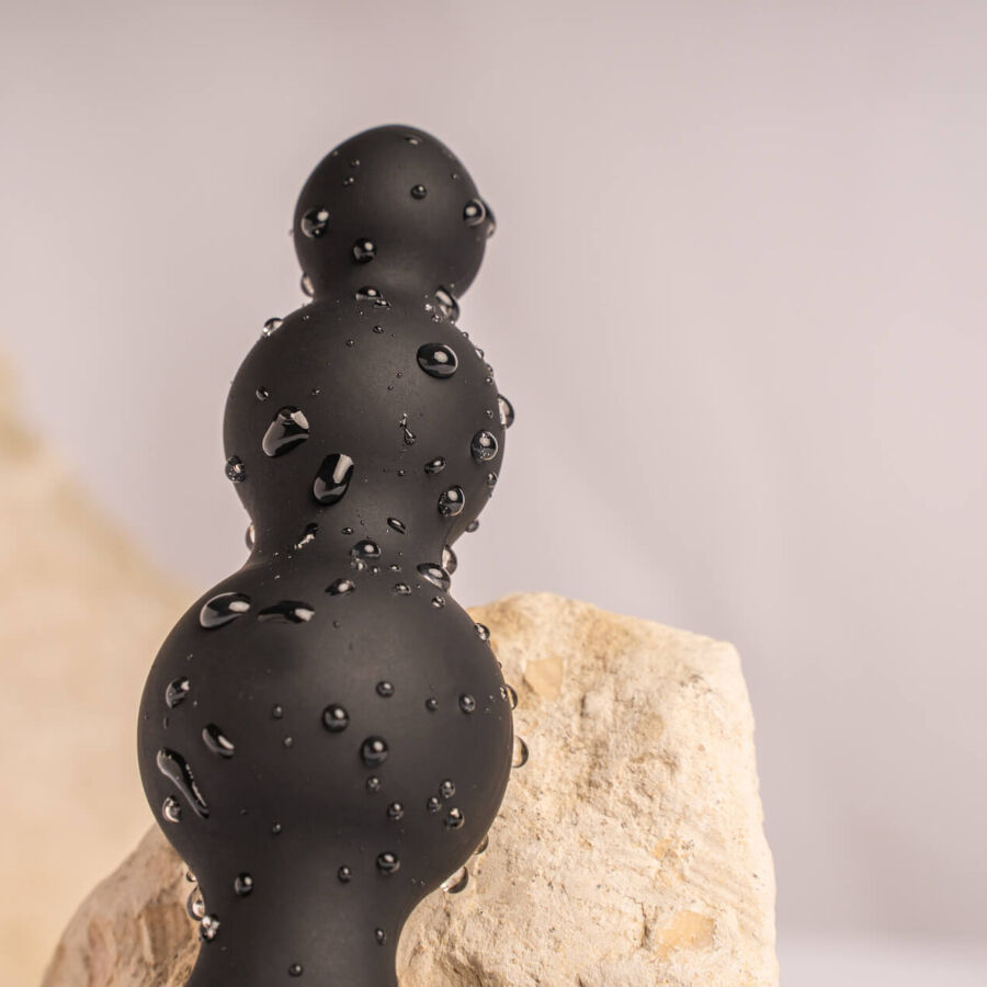 ROCKS-OFF - PETITE SENSATIONS BUBBLES ANAL PLUG VIBRADOR NEGRO