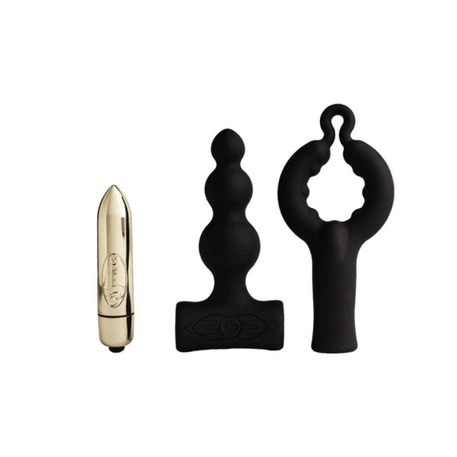 ROCKS-OFF - PETITE SENSATIONS BUBBLES ANAL PLUG VIBRADOR NEGRO