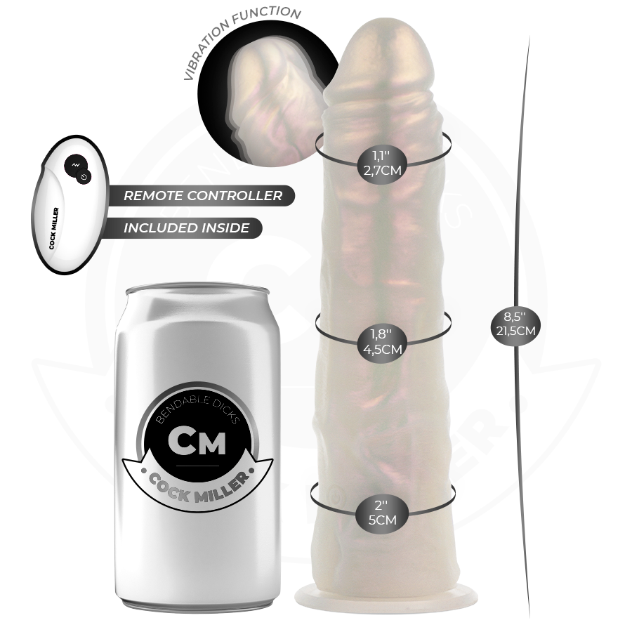 COCK MILLER - MASTURBADOR CON VENTOSA, LUCES Y VIBRACIONES CON MANDO A DISTANCIA BLANCO 21,5 CM