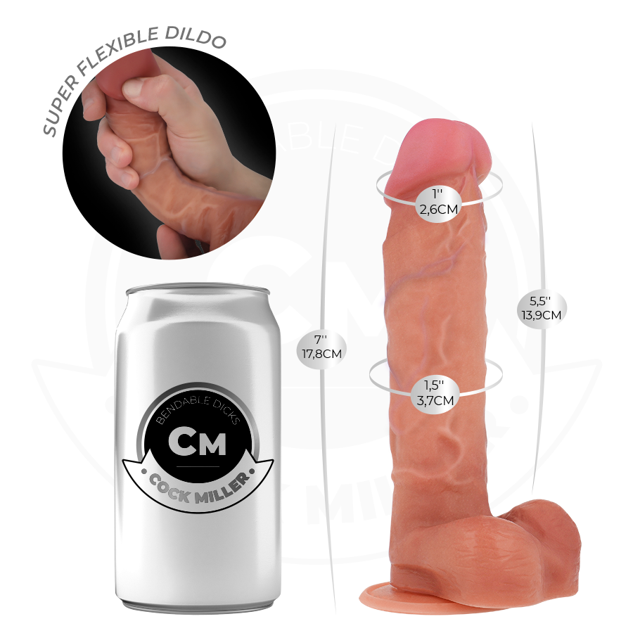 COCK MILLER - DILDO ARTICULADO HIPERREALISTA 17,8 CM