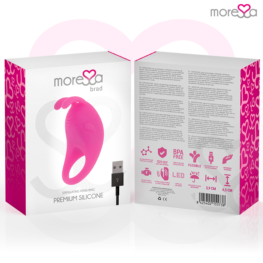 MORESSA - BRAD PREMIUM SILICONE RECARGABLE ROSA
