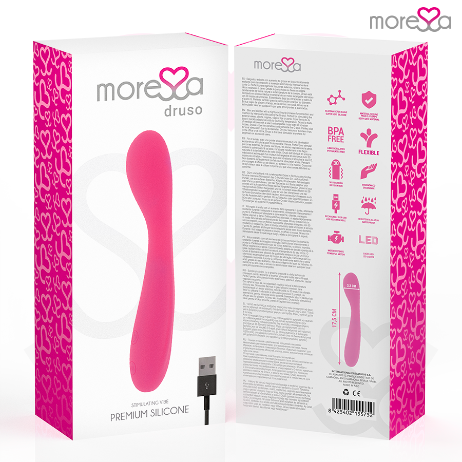 MORESSA - DRUSO RECHARGEABLE EN SILICONE PREMIUM