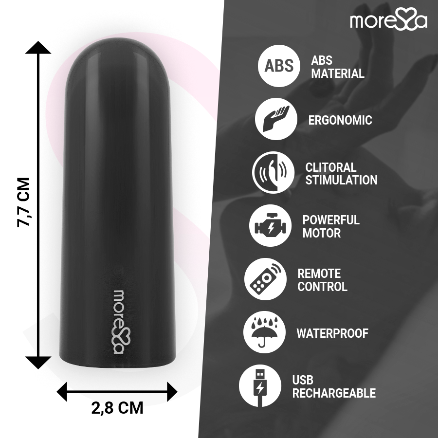 MORESSA - VIBRADOR NIX CON MANDO A DISTANCIA NEGRO