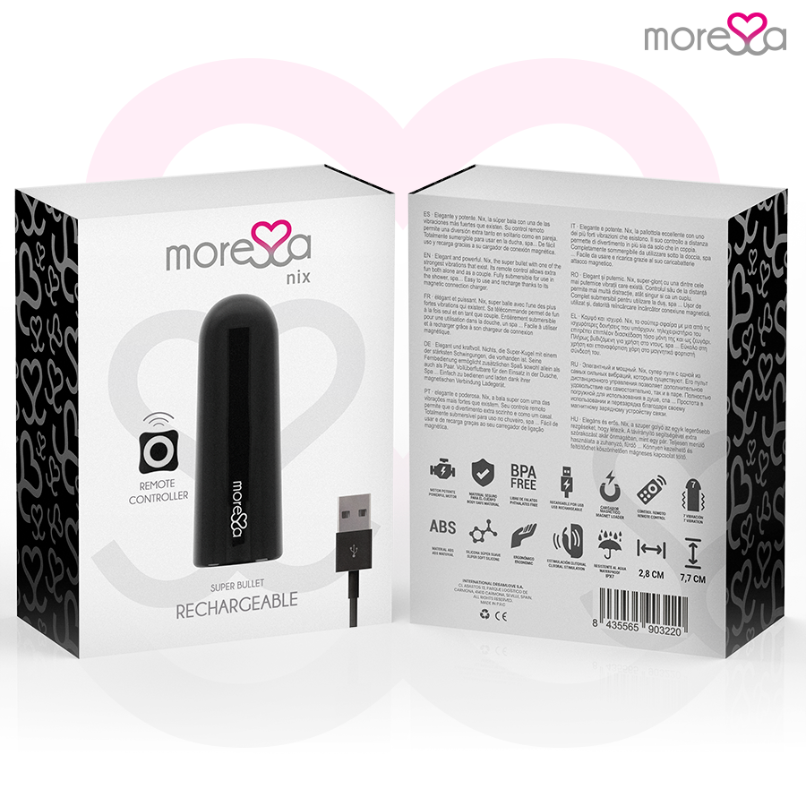 MORESSA - VIBRADOR NIX CON MANDO A DISTANCIA NEGRO