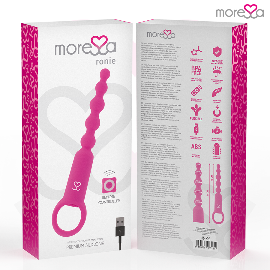 MORESSA - RONIE ANAL PLEASURE REMOTE CONTROL PINK