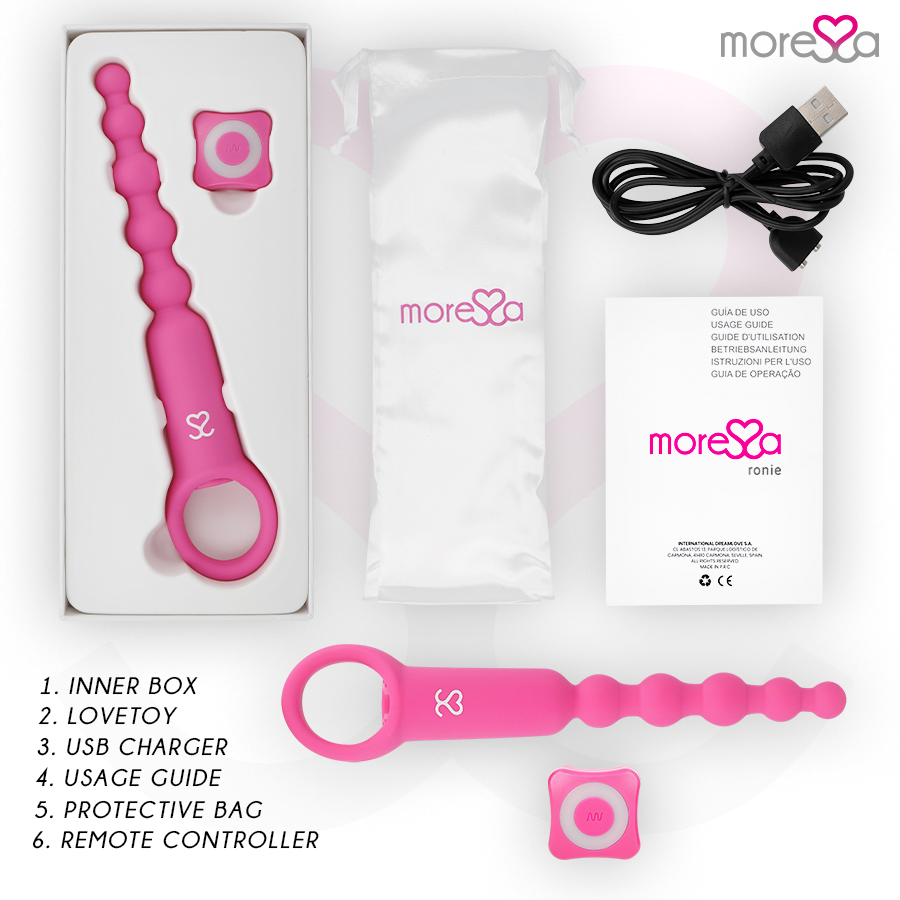 MORESSA - RONIE ANAL PLEASURE REMOTE CONTROL PINK