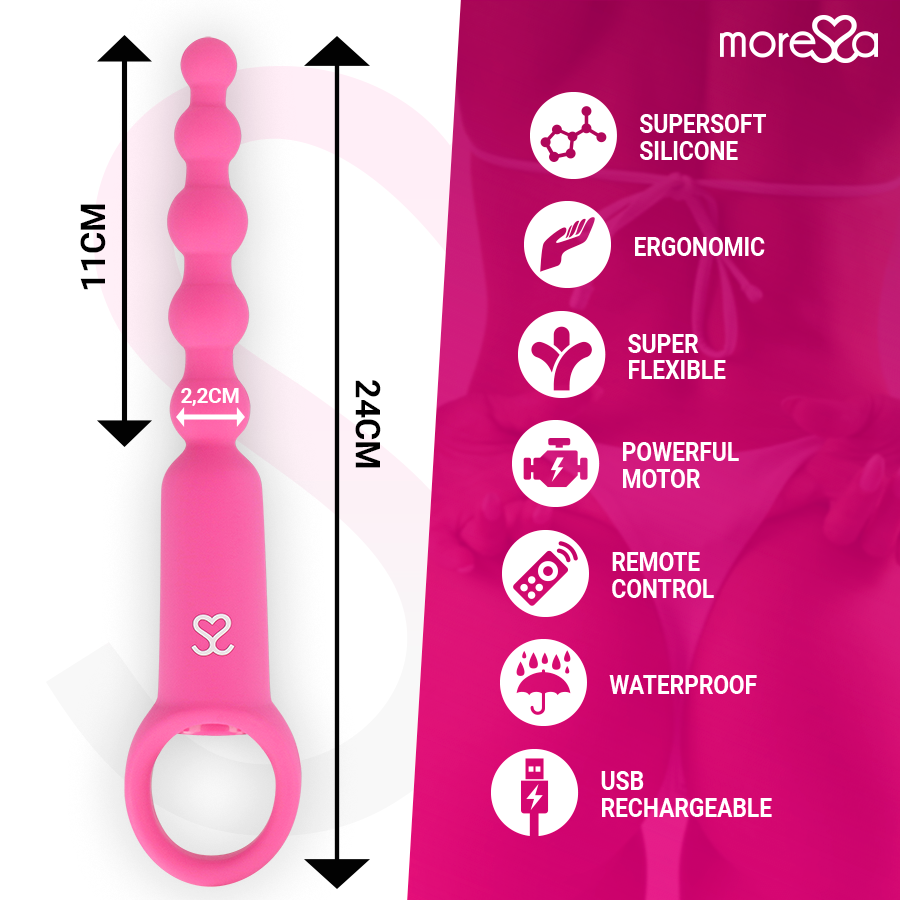 MORESSA - RONIE ANAL PLEASURE REMOTE CONTROL PINK