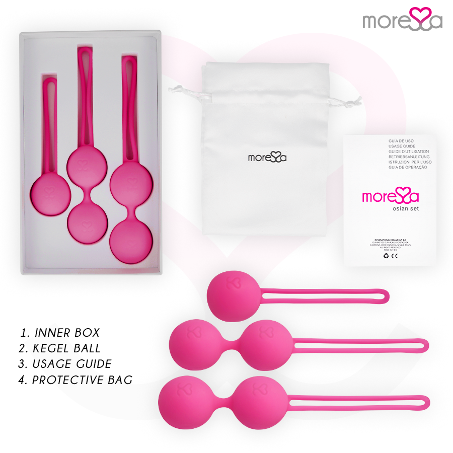 MORESSA - SET OSIAN SILICONA PREMIUM ROSA (Osian One - 51 g | Osian Two - 101 g | Osian Three - 85 g)