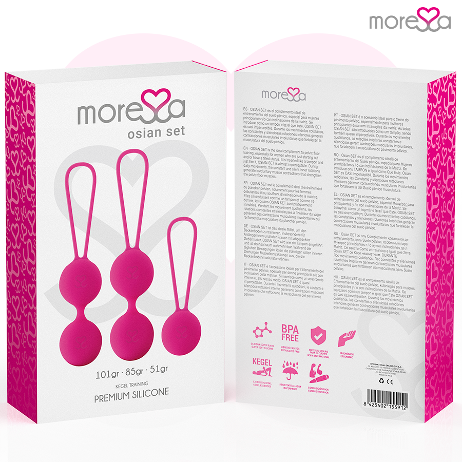 MORESSA - SET OSIAN SILICONA PREMIUM ROSA (Osian One - 51 g | Osian Two - 101 g | Osian Three - 85 g)