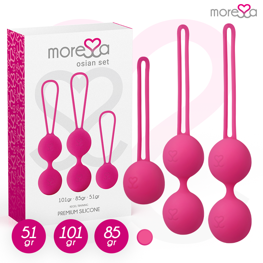 MORESSA - SET OSIAN SILICONA PREMIUM ROSA (Osian One - 51 g | Osian Two - 101 g | Osian Three - 85 g)