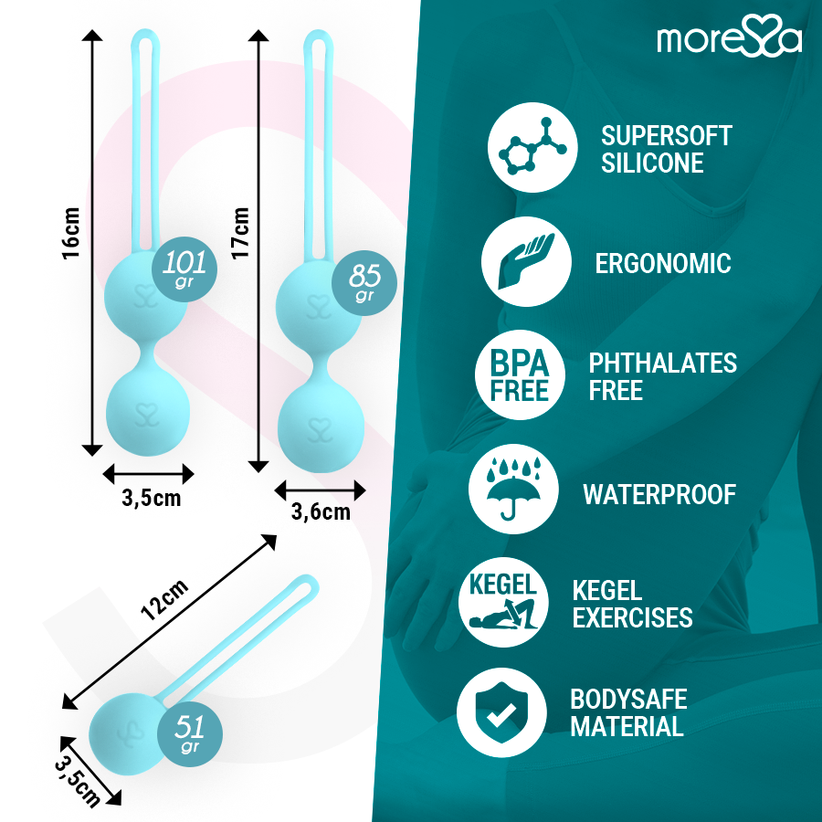 MORESSA - SET OSIAN SILICONE TURCHESE PREMIUM