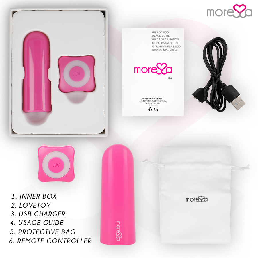 MORESSA - NIX VIBRATORE TELECOMANDATO ROSA