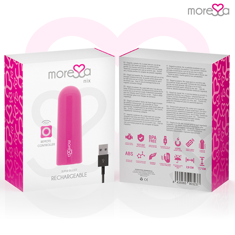 MORESSA - NIX VIBRATORE TELECOMANDATO ROSA