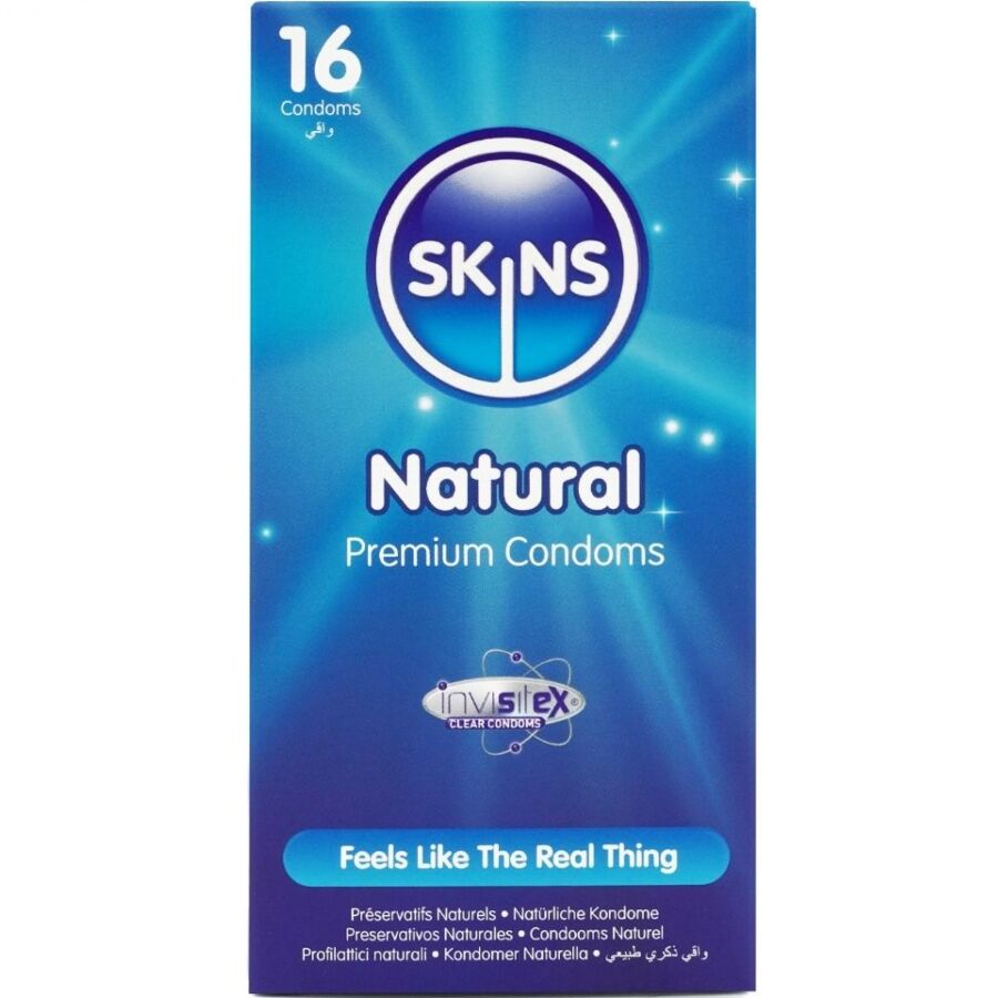 SKINS - PACK DE 16 PRESERVATIVOS NATURALES PREMIUM