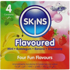 SKINS - PACK DE 4 PRESERVATIVOS PREMIUM MULTISABOR