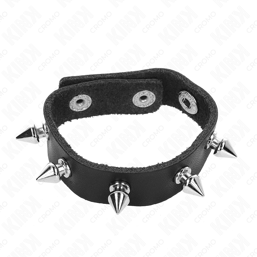 KINK - ANELLO PENIENO IN PELLE CON BORCHIE 21,5 X 1,6 CM