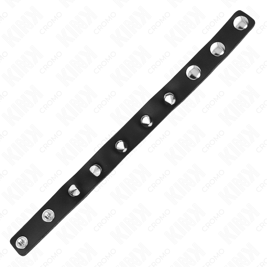 KINK - LEATHER SPIKED COCK RING 21.5 X 1.6 CM