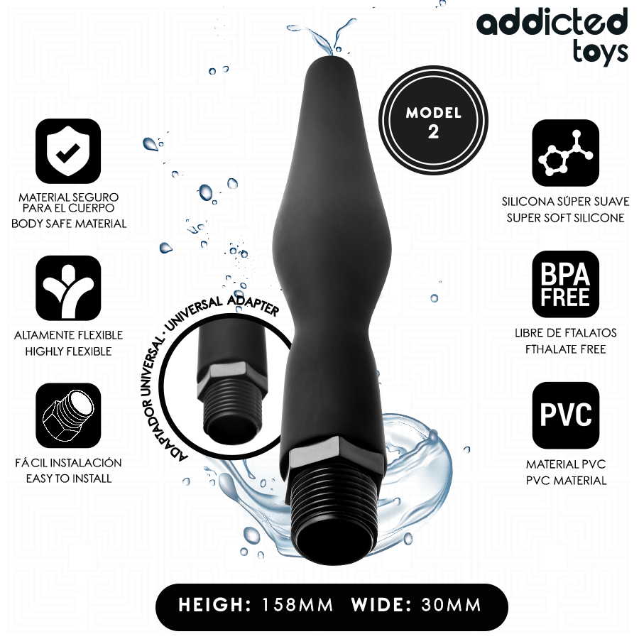 ADDICTED TOYS - DETERGENTE ANALE CON ADATTATORE UNIVERSALE MODELLO 2