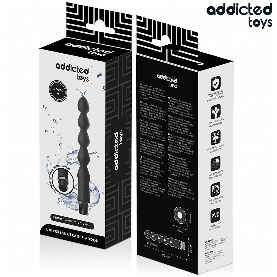 ADDICTED TOYS - ANAL DOUCHE WITH UNIVERSAL ADAPTER MODEL 6