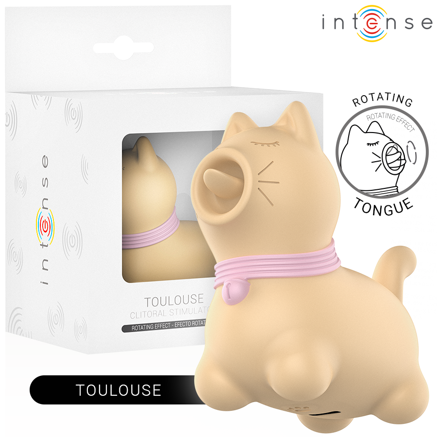 INTENSE - ESTIMULADOR TOULOUSE CON LENGUA GIRATORIA DE 360º AMARILLO