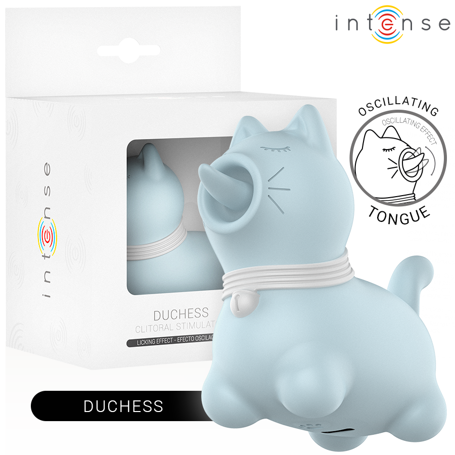 INTENSE - ESTIMULADOR DUQUESA CON LENGUA GIRATORIA 360º AZUL