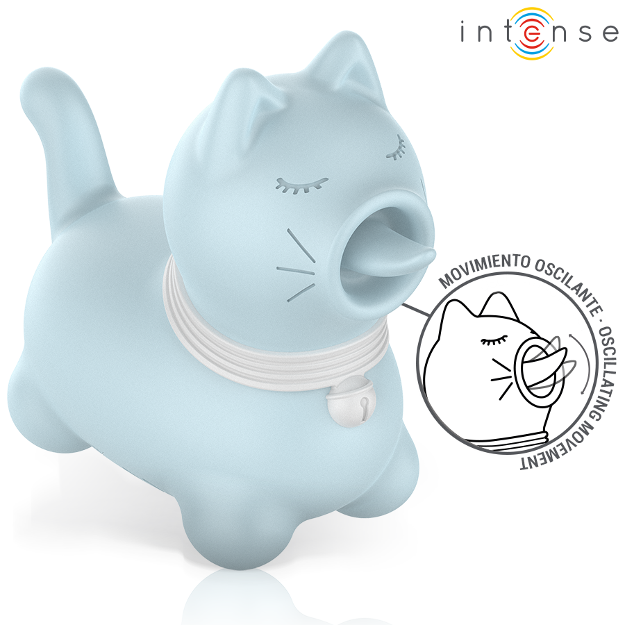 INTENSE - ESTIMULADOR DUQUESA CON LENGUA GIRATORIA 360º AZUL