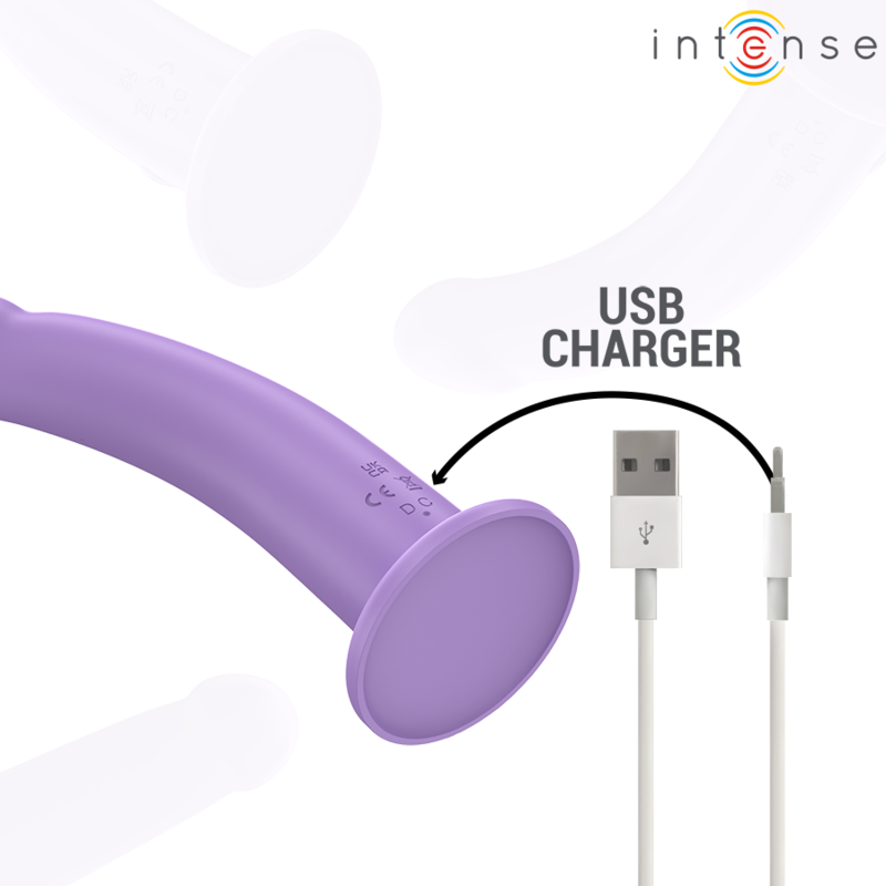 INTENSE - EDDIE VIBRADOR 17,5 CM 10 VIBRACIONES VIOLETA CONTROL REMOTO