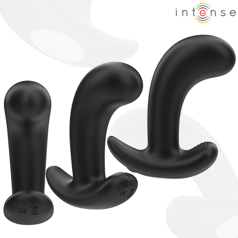 INTENSE - CHANDLER TAPÓN ANAL 10 VIBRACIONES NEGRO MANDO A DISTANCIA
