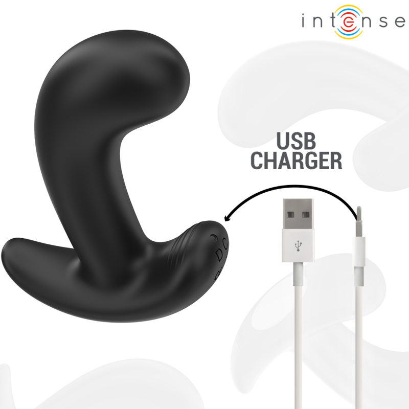 INTENSE - CHANDLER TAPÓN ANAL 10 VIBRACIONES NEGRO MANDO A DISTANCIA