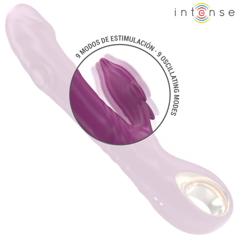 INTENSE - VIBRADOR MULTIFUNCIÓN PARA LA SALA CON LENGUA ESTIMULANTE DELFÍN VIOLETA