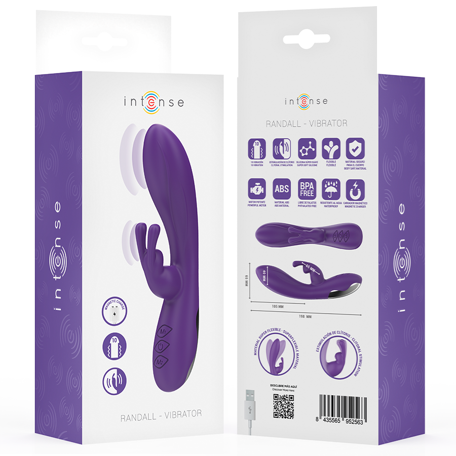 INTENSE - VIBRADOR RABBIT RANDALL 10 VIBRACIONES VIOLETA