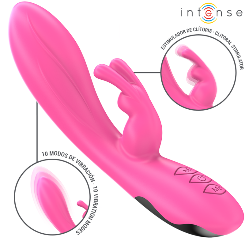INTENSE - VIBRADOR CONEJO RANDALL 10 VIBRACIONES ROSA
