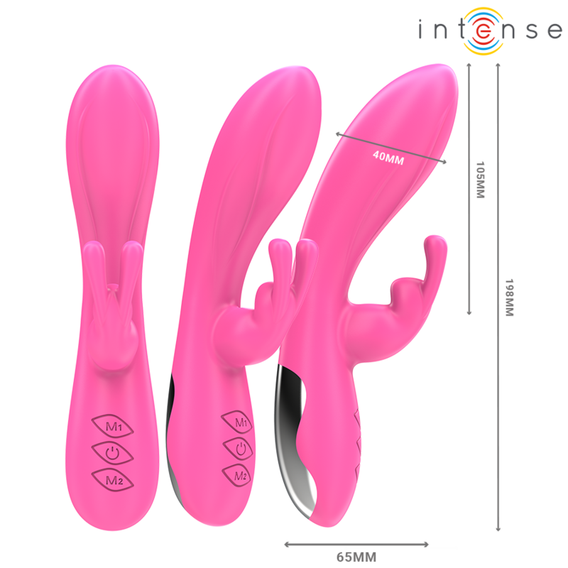 INTENSE - VIBRADOR CONEJO RANDALL 10 VIBRACIONES ROSA