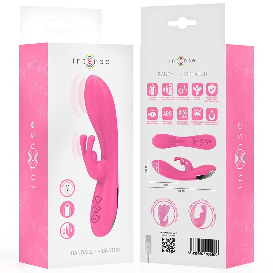 INTENSE - VIBRADOR CONEJO RANDALL 10 VIBRACIONES ROSA
