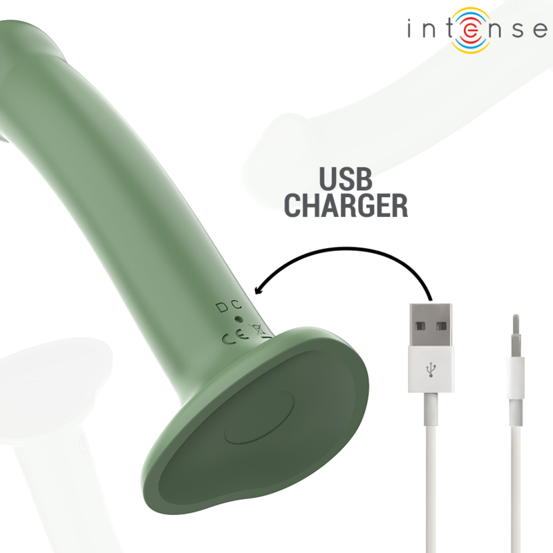 INTENSE - VIBRADOR BECCA CON VENTOSA 10 VIBRACIONES MANDO A DISTANCIA VERDE