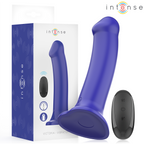 INTENSE - VICTORIA VIBRATEUR AVEC VENTOUSE 10 VIBRATIONS BLEU FONCÉ TÉLÉCOMMANDE