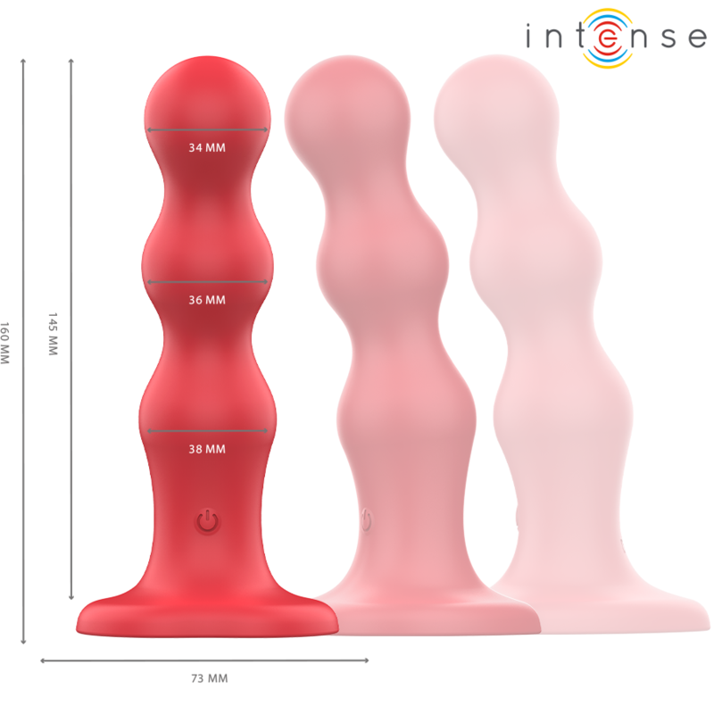 INTENSE - VIBRADOR CODY CON VENTOSA Y CONTROL REMOTO ROJO