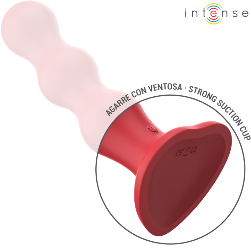 INTENSE - VIBRADOR CODY CON VENTOSA Y CONTROL REMOTO ROJO