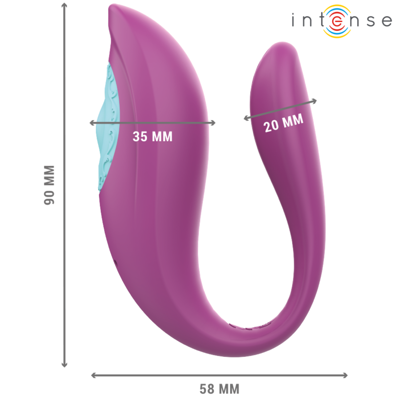 INTENSE - VIBRADOR Y ESTIMULADOR EN U VIOLETA CON MANDO A DISTANCIA ANNIE