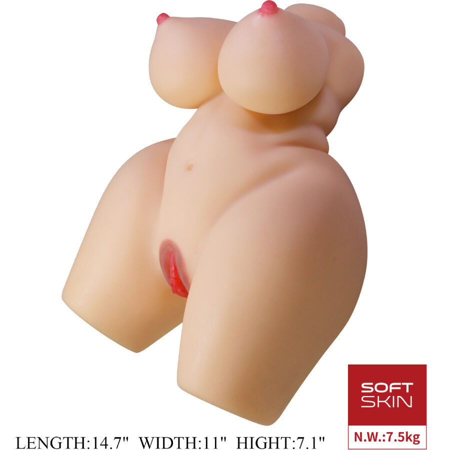 CRAZY BULL - BUSTO FEMMINILE REALISTICO CON VAGINA E ANO 7,5 KG